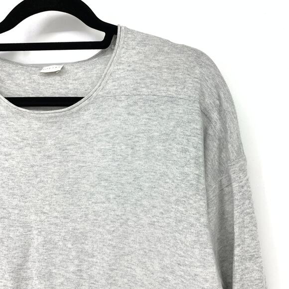 Poetry Women's Sz 6 Gray Pullover Blouse Ruffle Hem Round Neck 3/4 Sleeve Casual - Picture 3 of 7